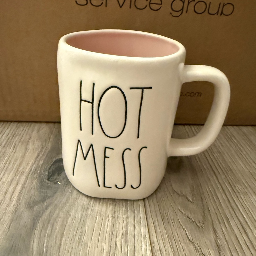 Rae Dunn 'Hot Mess' Mug with Pink Interior